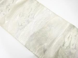 霞に山並模様織り出し　袋帯